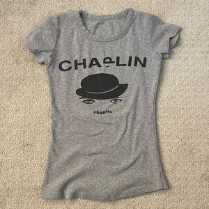 Grey Charlie Chaplin baby tee
